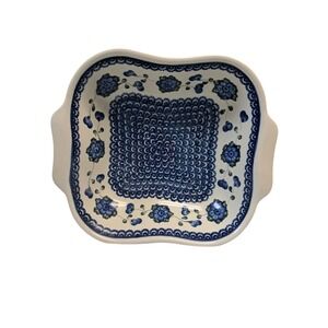 Polland Pottery Blue Poppie Serving Dish